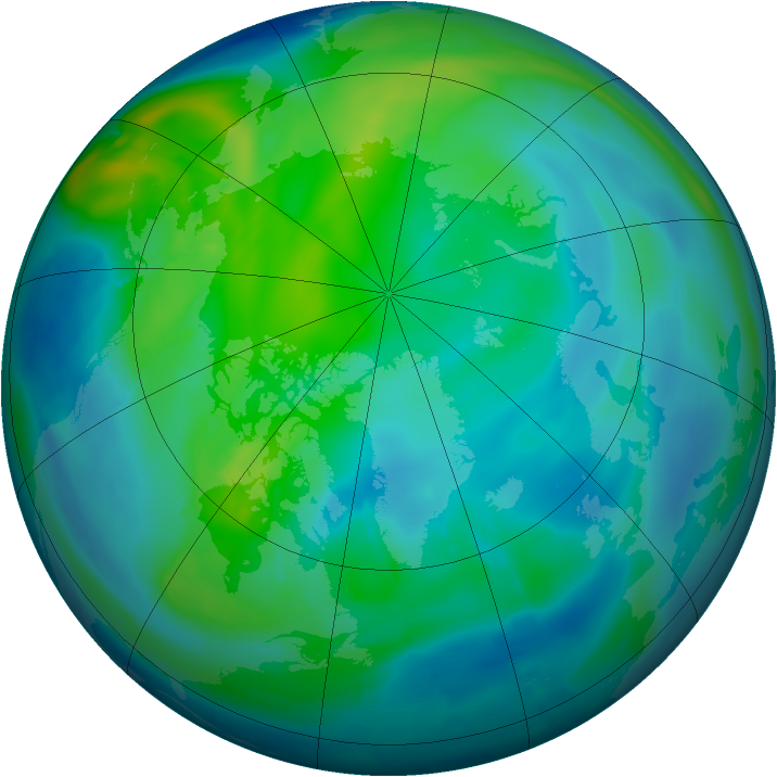 Arctic ozone map for 26 October 2013